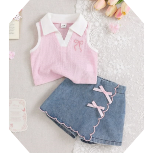 pink coloured girl's dress .